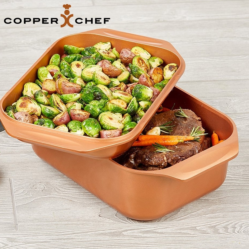 Deluxe Ceramic Wonder Cooker Copper Pan Set