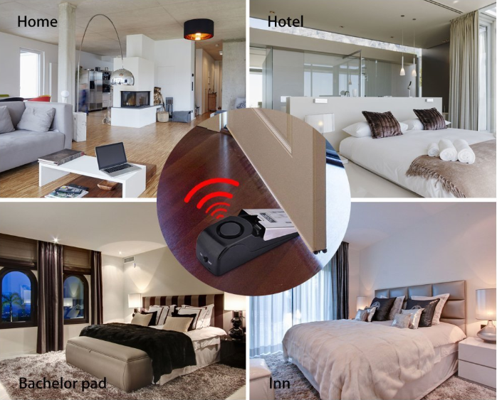 34 Off On Universal Portable Door Alarm Door Stopper Onedayonly