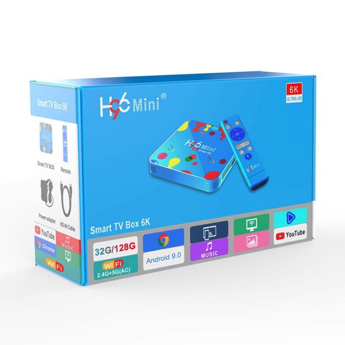 55 off on 6k hd android 9 smart tv box mini keyboard dstv now netflix pre installed