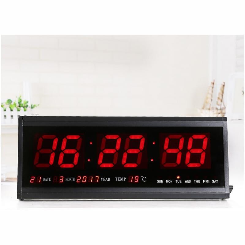 34% off on Digital Calendar Wall Clock with Temperature Week and Date