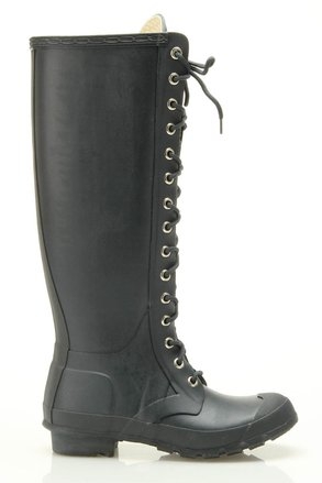 hunter tall lace up rain boots