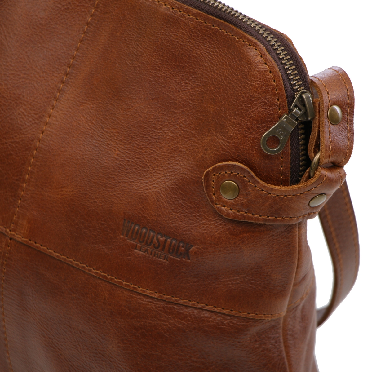 woodstock leather sling bag