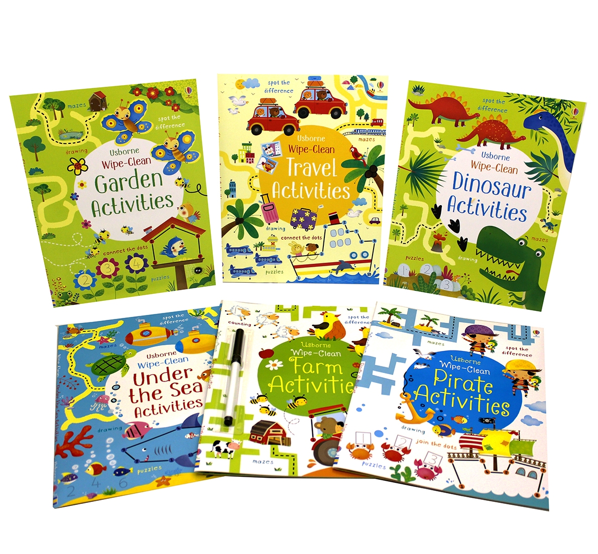 51 off on Usborne Children's WipeClean Activity Bundle (8 Books