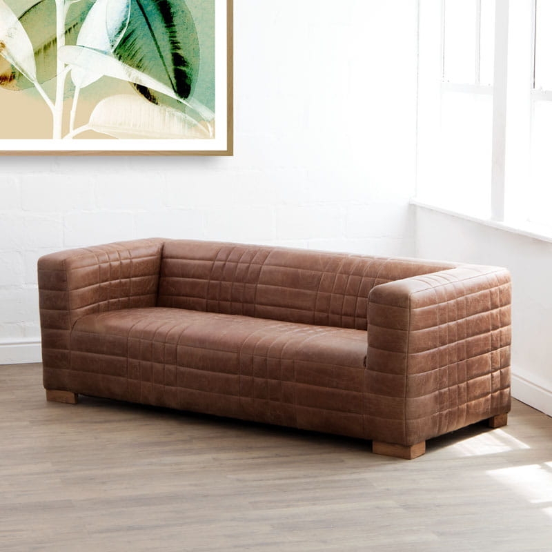 27 Off On Jackson Brazilian Full Grain Leather Sofa Tan