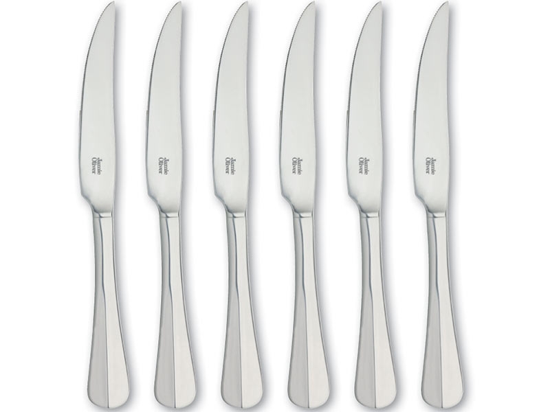 30 off on Jamie Oliver 6Piece Stainless Steel Steak Knife Set