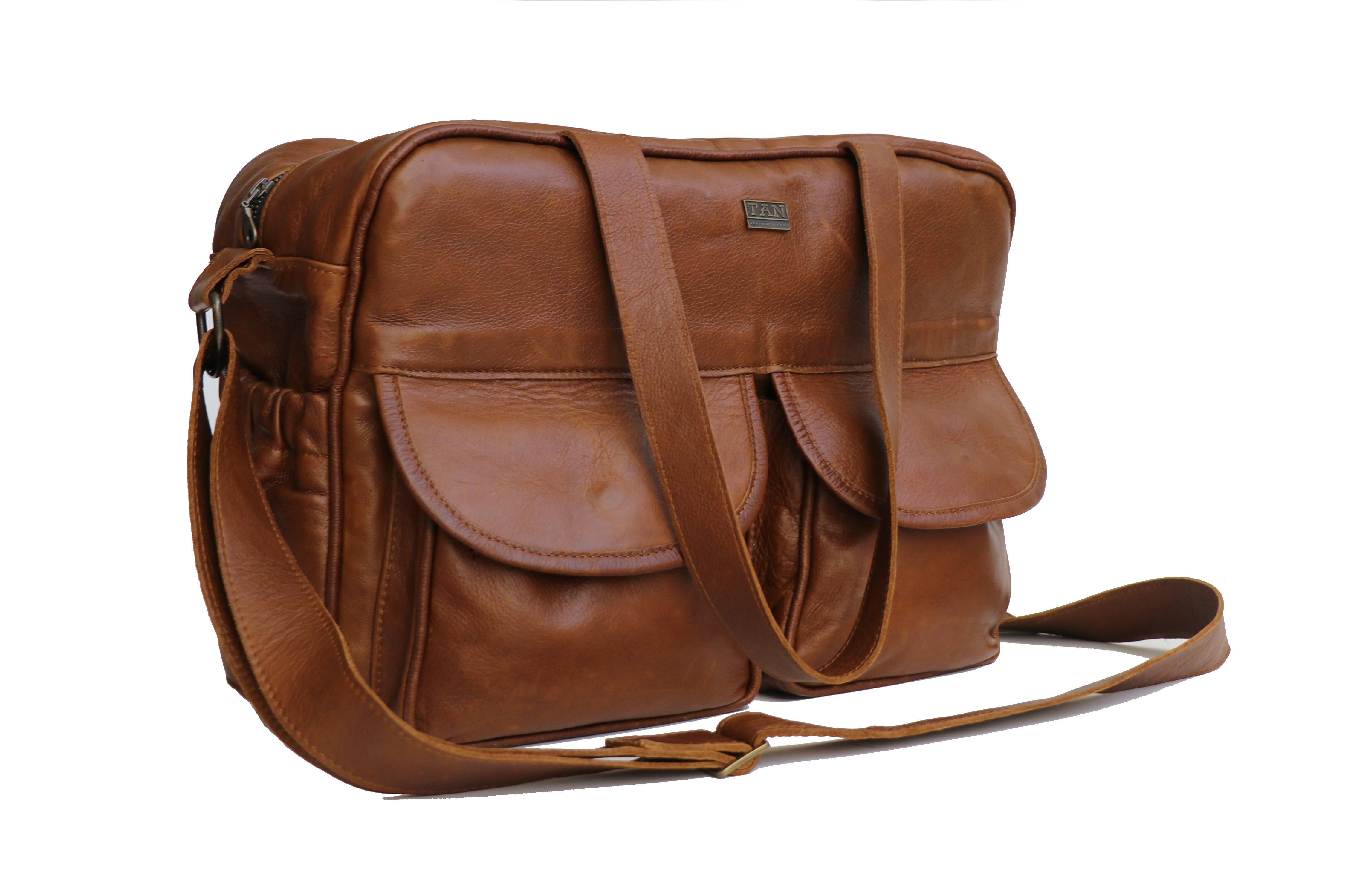 leather nappy bag