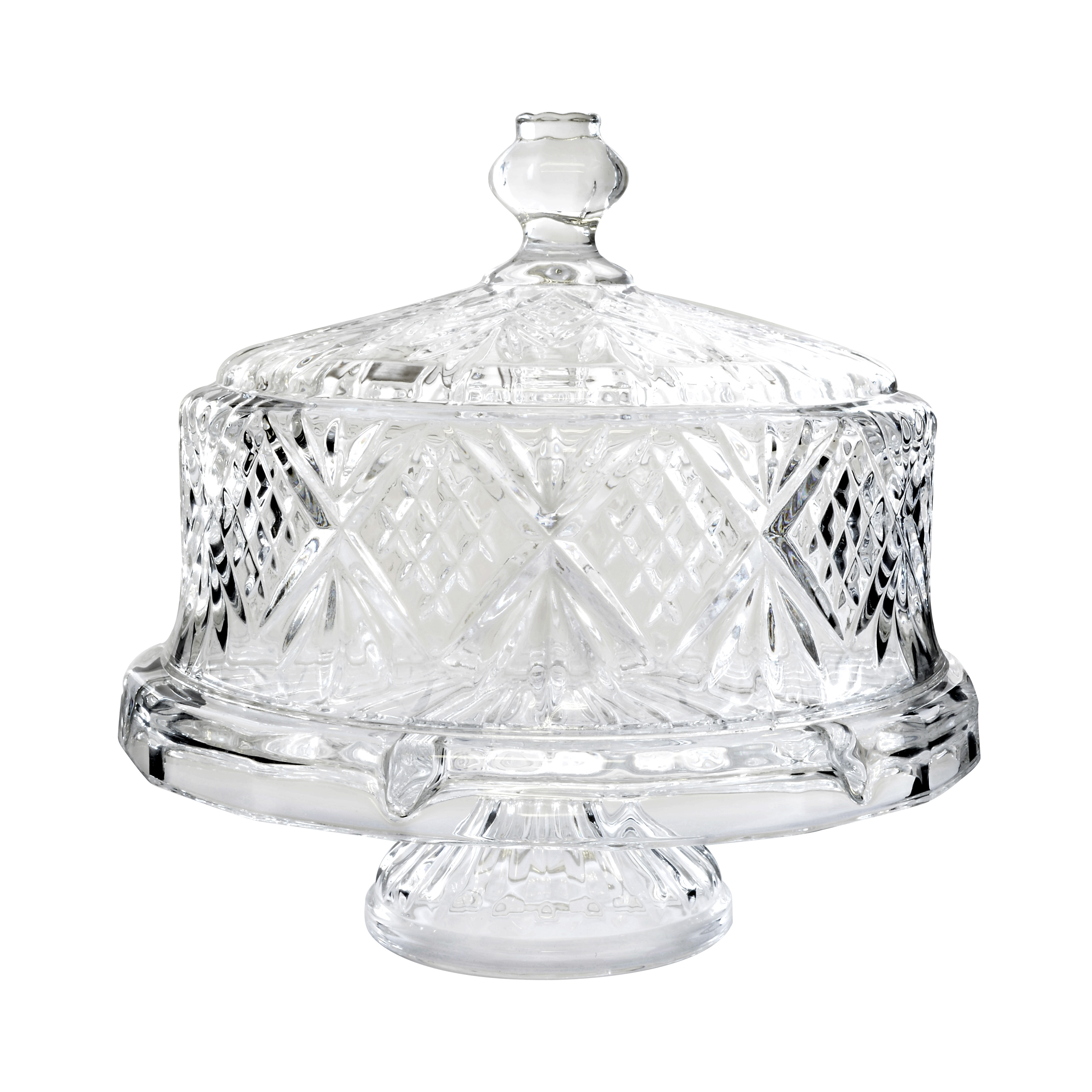33 off on Dublin Crystal 4 in 1 Footed Cake Plate with Dome Cover