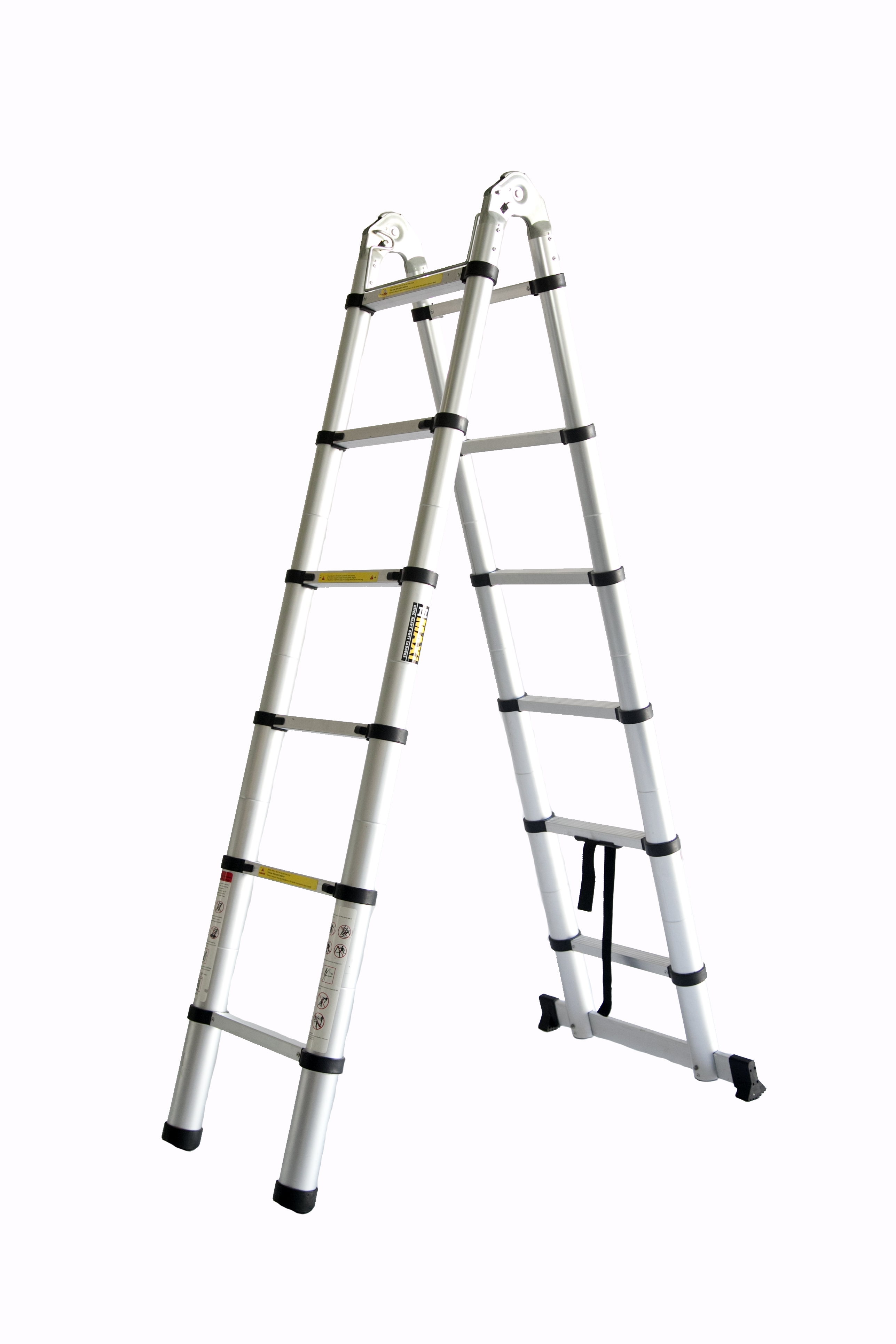 telescopic 3.8 metre aluminium ladder