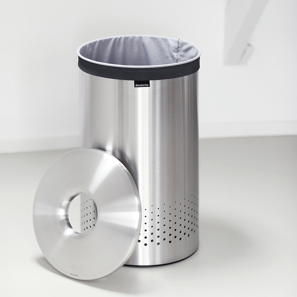 27 off on Brabantia 60L Matte Steel Laundry Bin with Lid OneDayOnly
