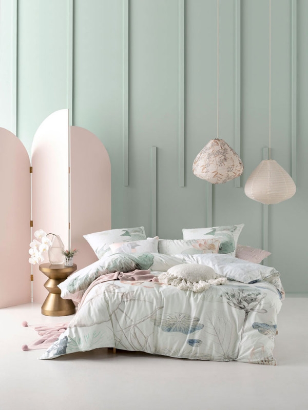 44 Off On Linen House Shoji Mint Duvet Cover Set With Standard