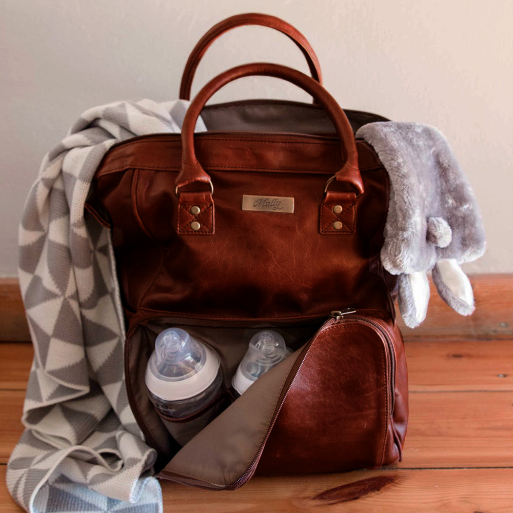 27 off on Premium Genuine Leather Nappy Bag/Travelling Backpack