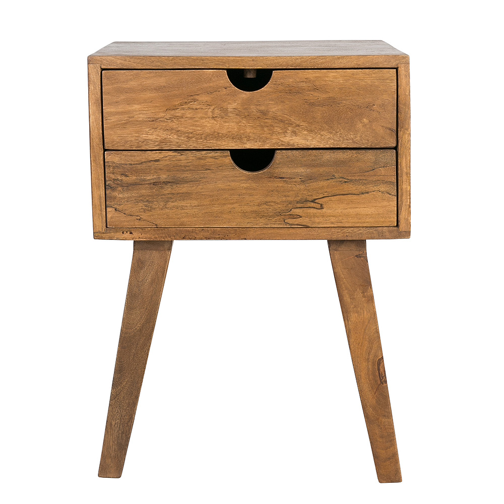 30 off on Basics 2 Drawer Mango Wood Side Table OneDayOnly.co.za