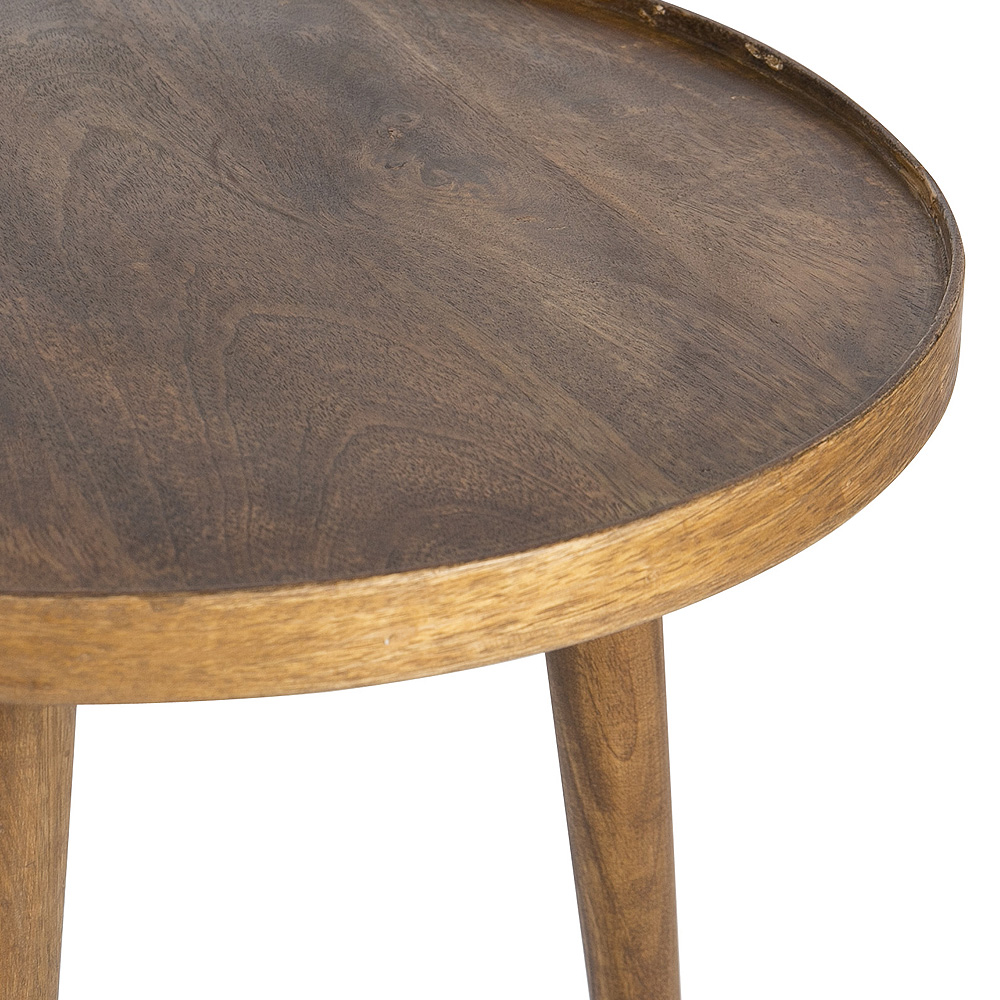 25 off on Basics Round Mango Wood Side Table (35cm or 50cm