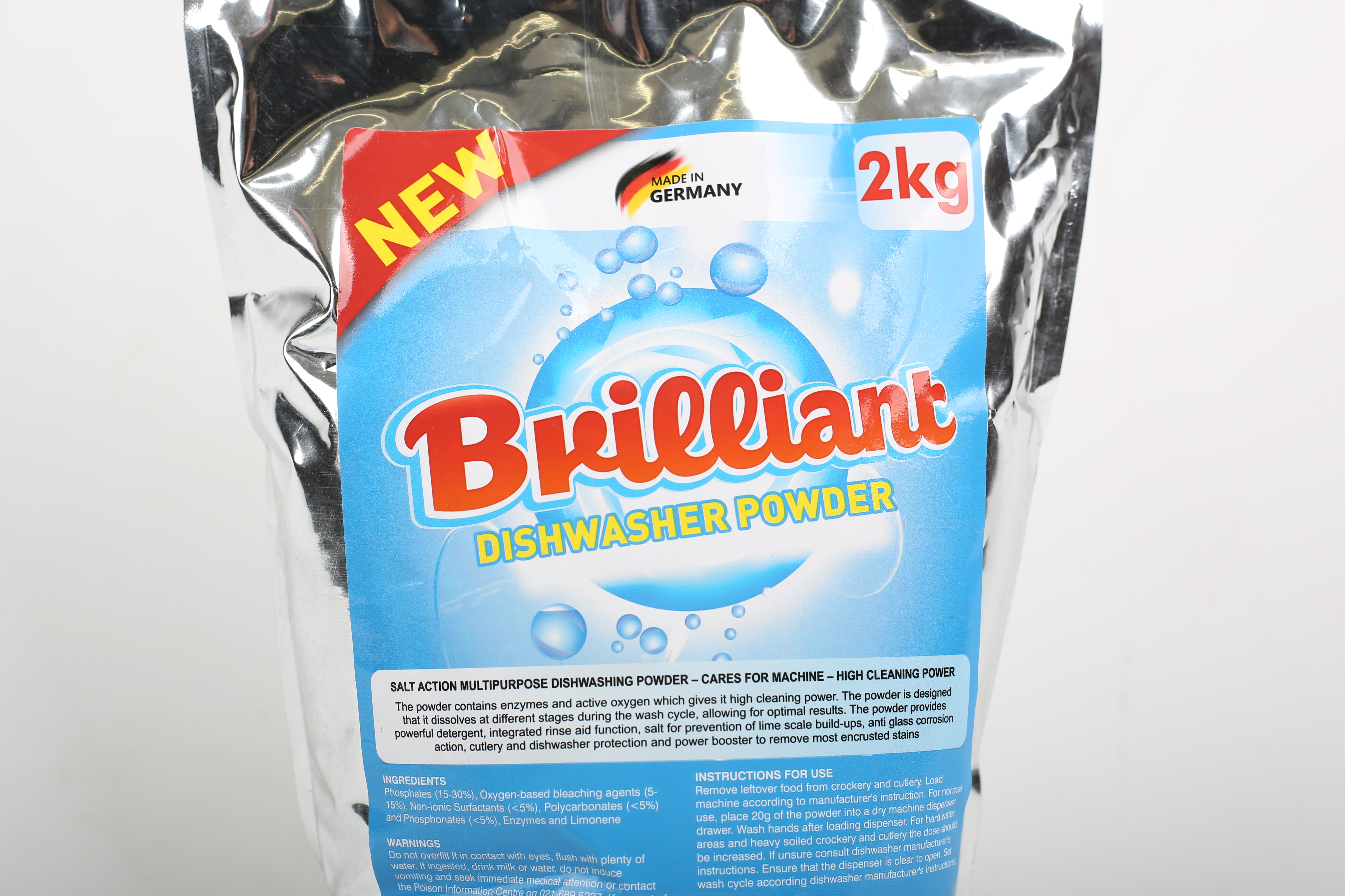 27 off on Brilliant 5kg German Made Dishwasher Powder + Packet of 8