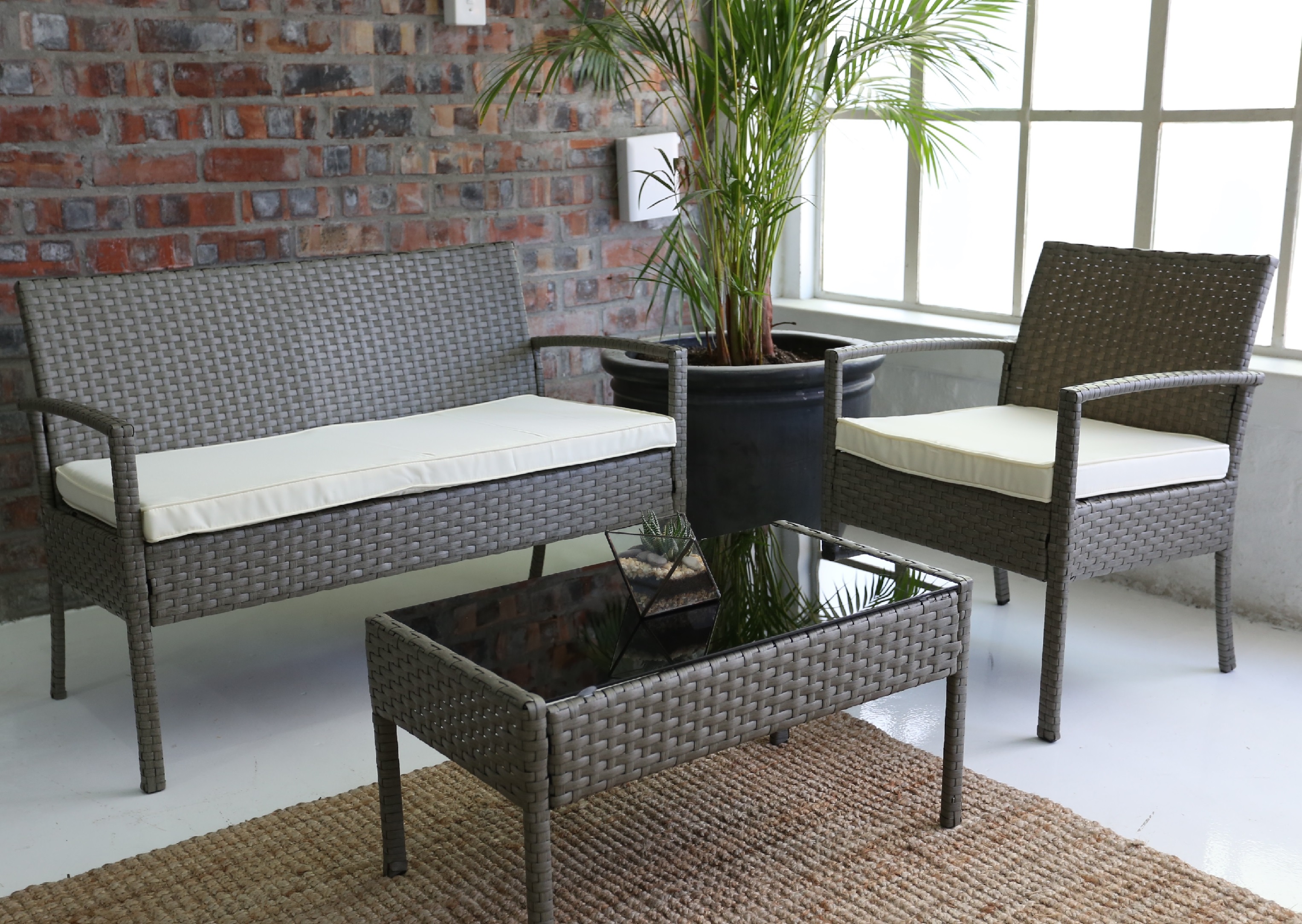30 Off On Fine Living 4 Piece Miami Rattan Furniture Onedayonly