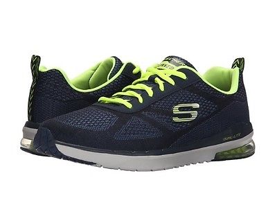 blue and yellow skechers