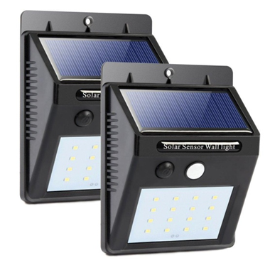 50% off on Pack of 2 Solar Powered LED Wall Lights