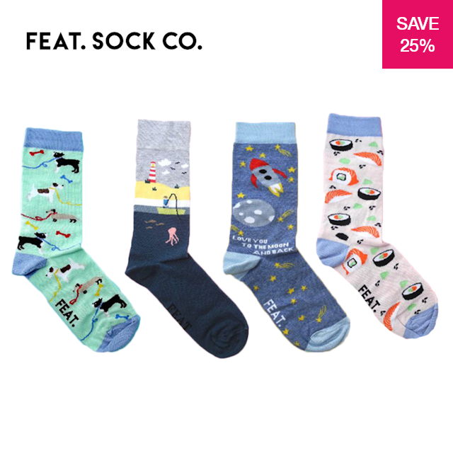 25% off on Gift Box 4 Pairs of Socks (Fun Collection)