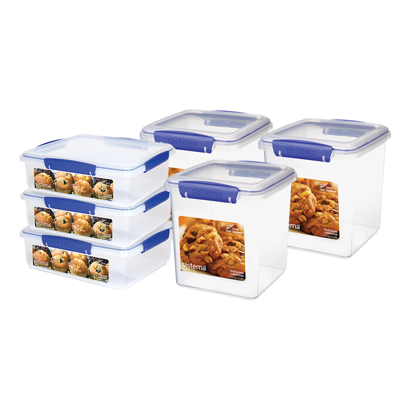 38 off on Pack of 6 Baking Storage Containers (3x Cookie Tub & 3x 3.5L