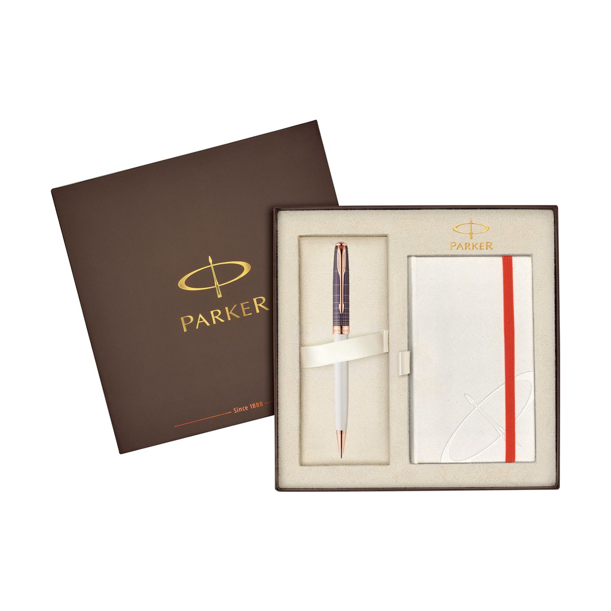 Sonnet Purple Contort Cisele Purple Gold Trim Ballpoint Pen + Free White Notebook
