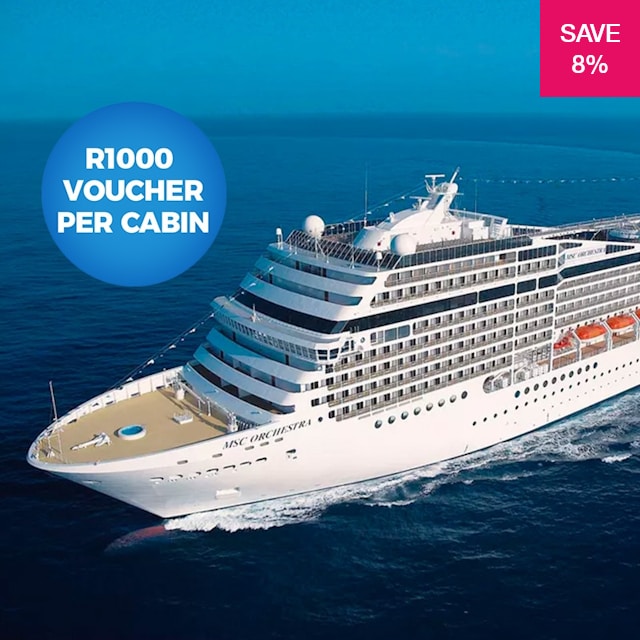 8 off on 3Night MSC Orchestra Cruise from Cape Town to Durban in a