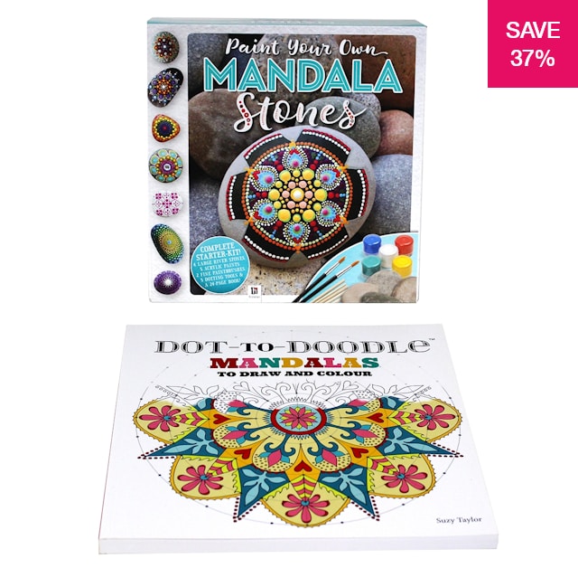 37% off on Paint Your Own Mandala Stones Kit with Dot-to-Dot Colouring