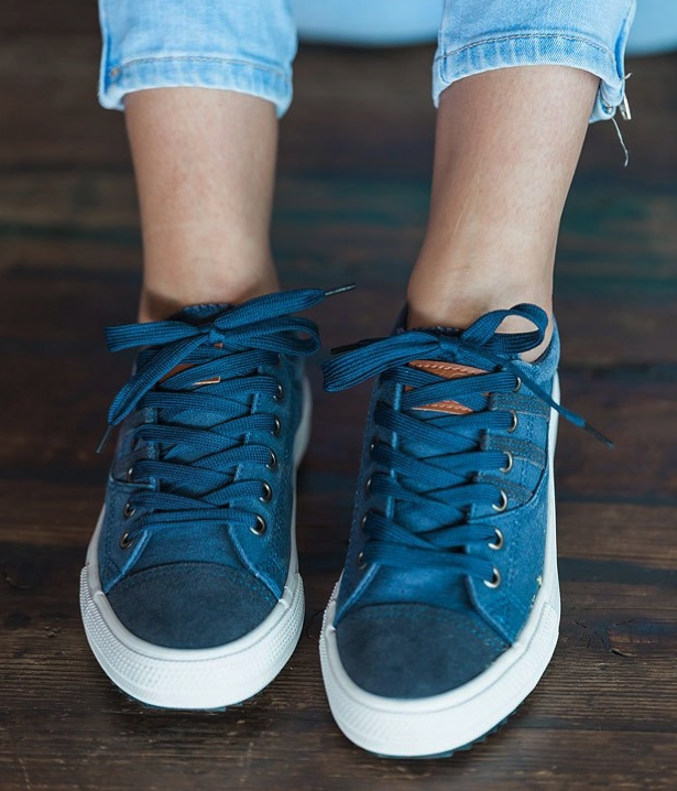 45 off on Ladies Navy Canvas Sneakers