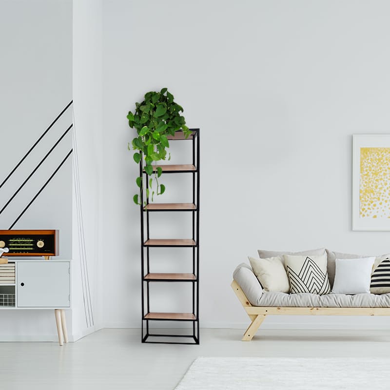 64 Off On Essa Shelving Industrial Narrow Bookcase Assembled