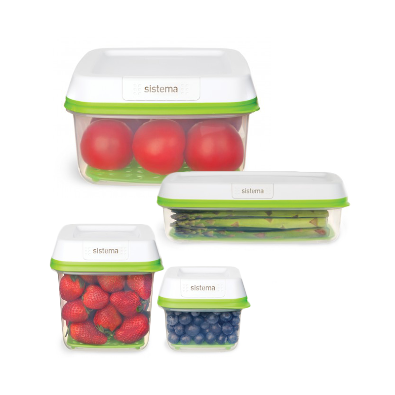43 off on Sistema Set of 4 Fresh Works Food Storage Containers (Made