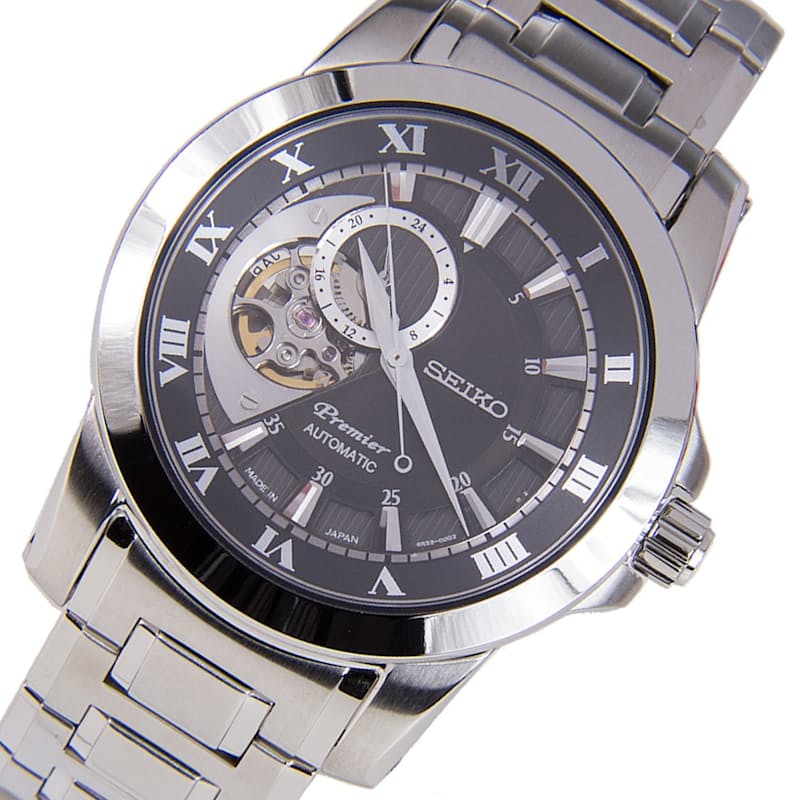 68% off on Seiko Gents Premier Automatic Open Heart Stainless Steel ...