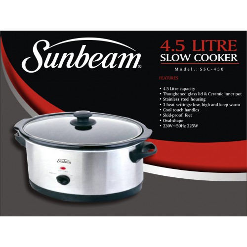 14 off on Sunbeam 4.5L Slow Cooker OneDayOnly.co.za