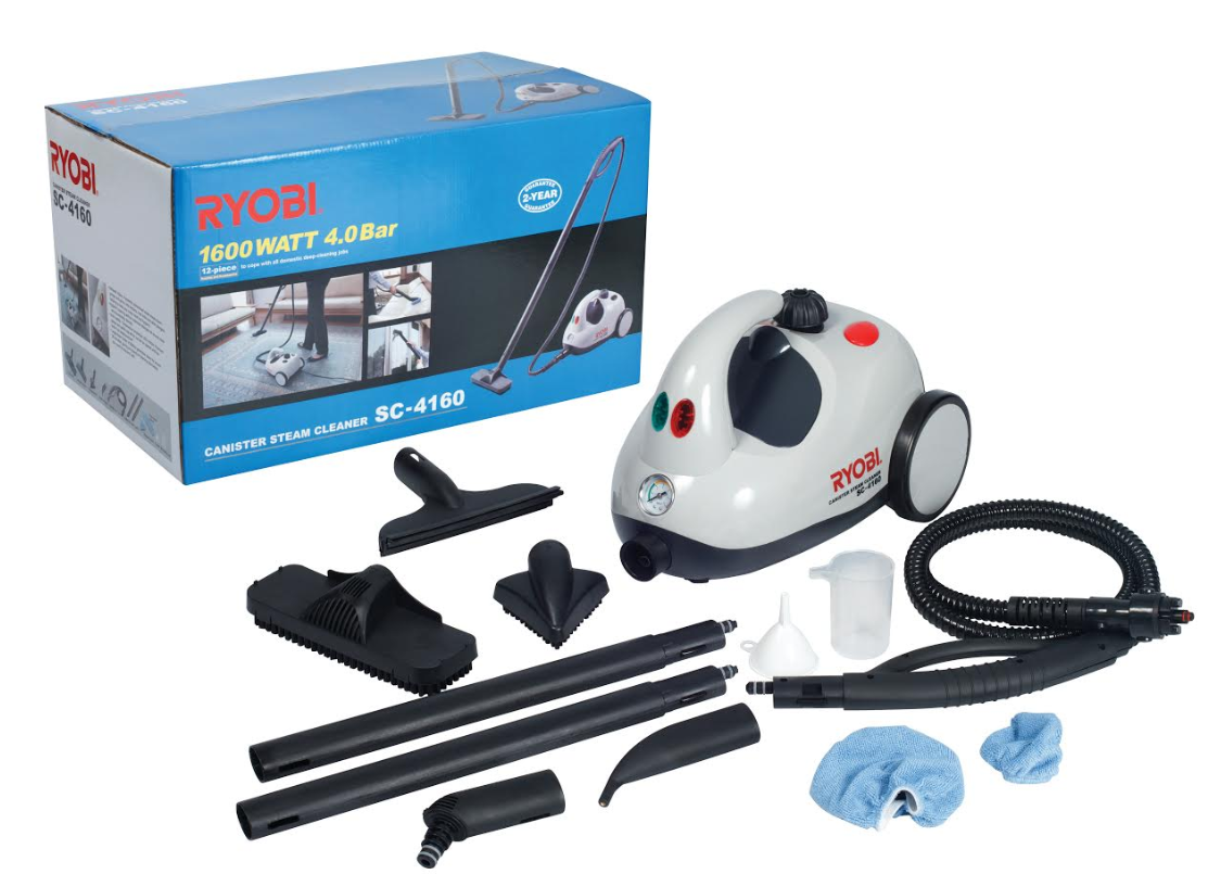 31 off on Ryobi 1600W 4 Bar Canister Steam Cleaner OneDayOnly.co.za
