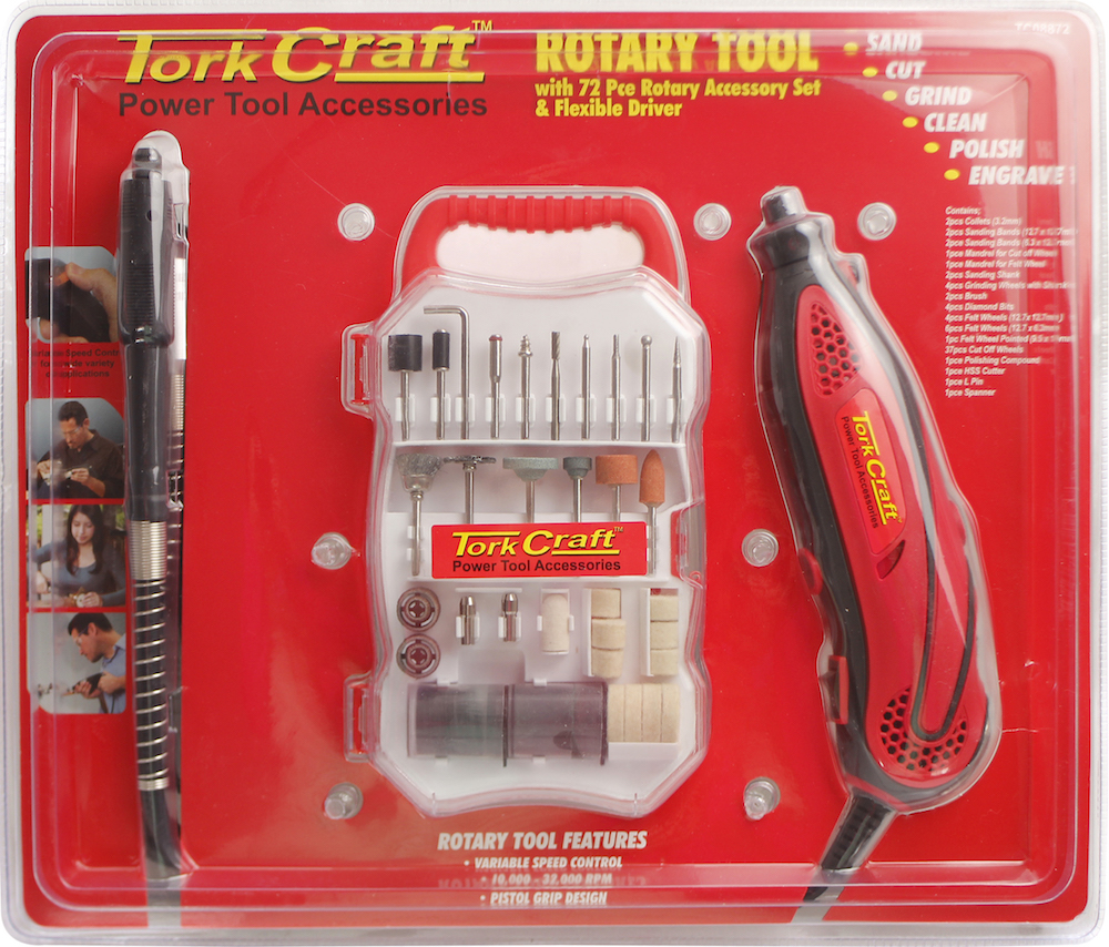 47 off on Tork Craft Mini Rotary Tool & 72pc Accessory Kit with