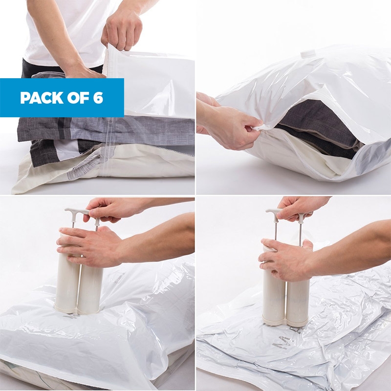 25 off on Pack of 6 Jumbo Vacuum Storage Bags