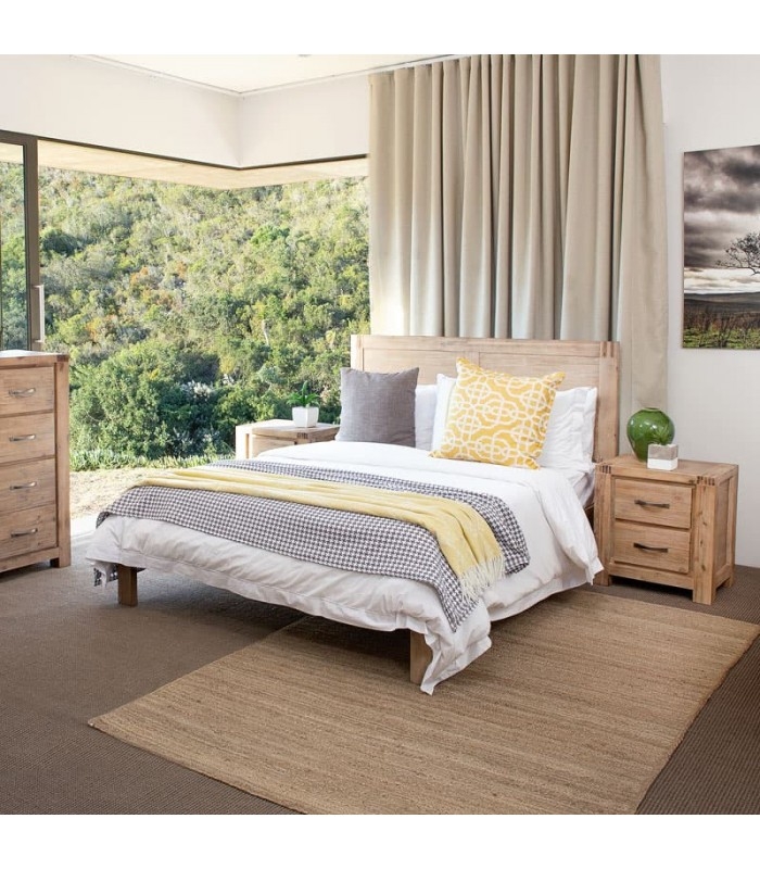 28 off on Vancouver II Acacia Wood Bed Base OneDayOnly.co.za