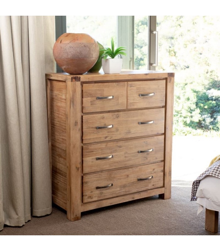20 Off On Vancouver Acacia Wood Chest Of Drawers 4 Drawers