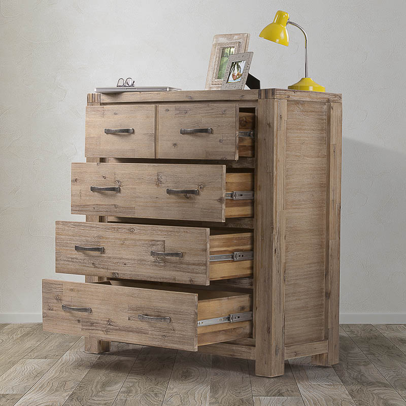 14 Off On Vancouver Acacia Wood Chest Of Drawers Onedayonly Co Za