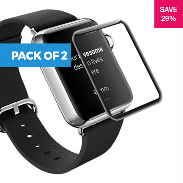 29% off on Pack of 2 Series 4 Apple Watch Full Screen Protectors (38, 40, 42 or 44mm)