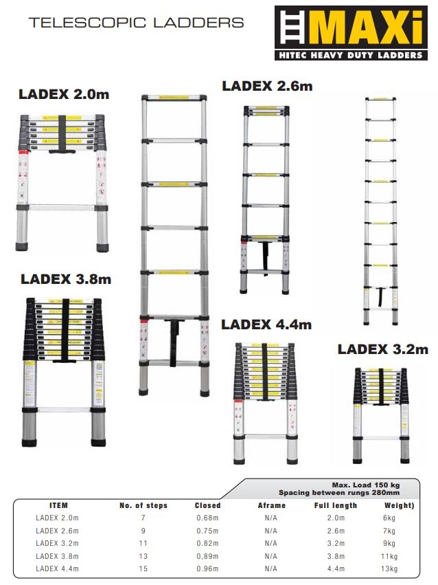 39 off on Maxi Ladders Straight Telescopic Ladders (Different Sizes