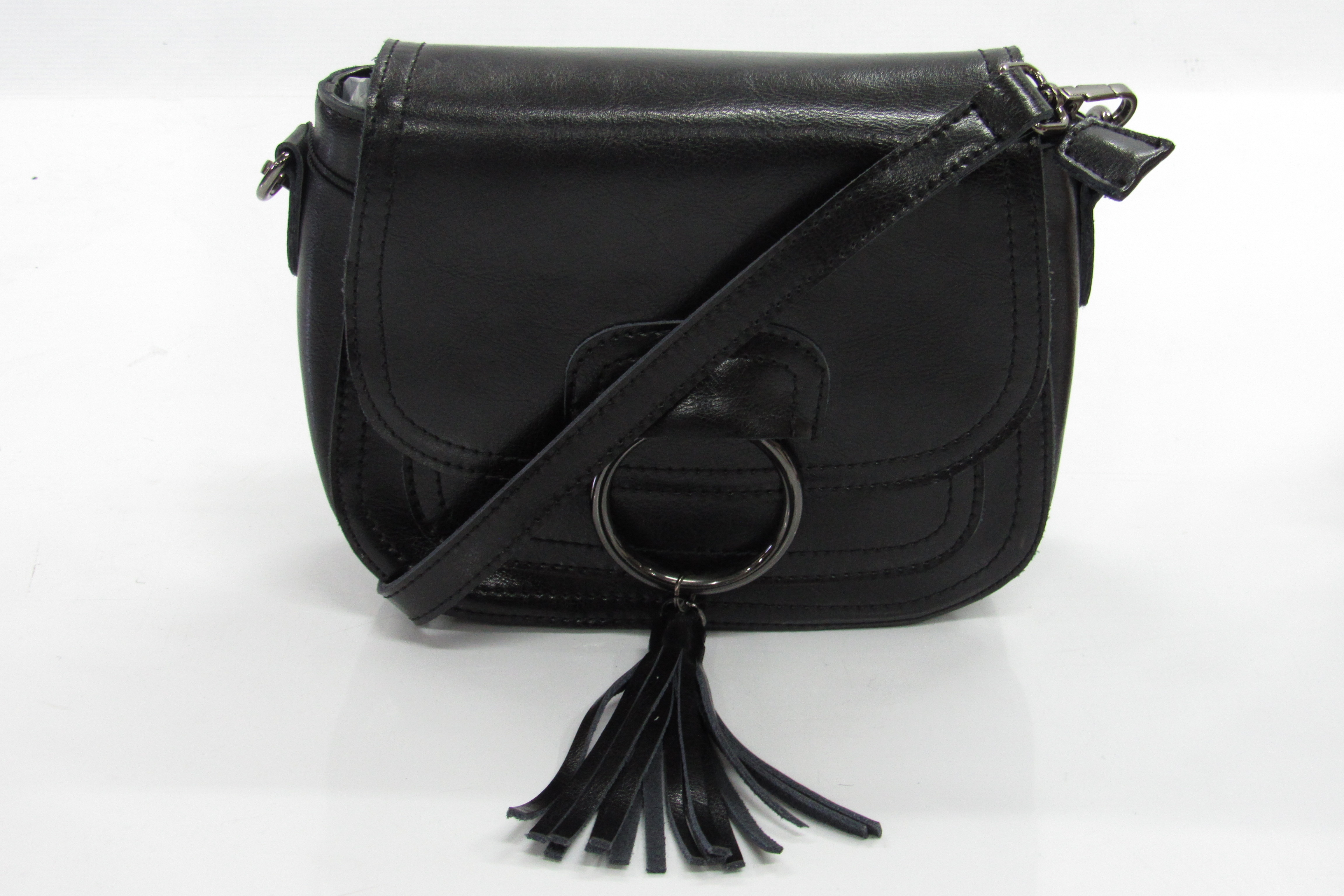 39 off on Genuine Leather Crossbody Bag with Removable Straps