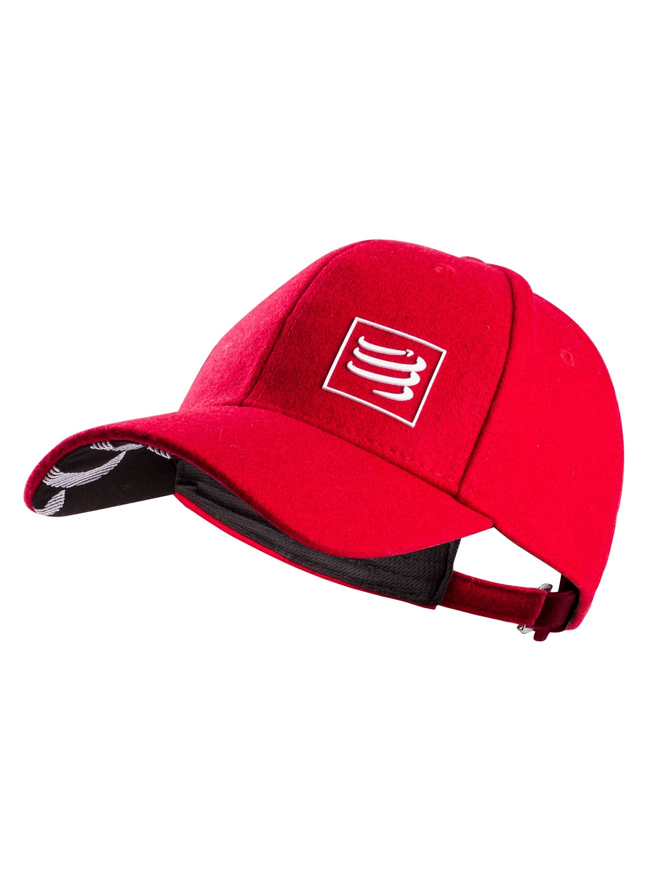 red wool baseball cap